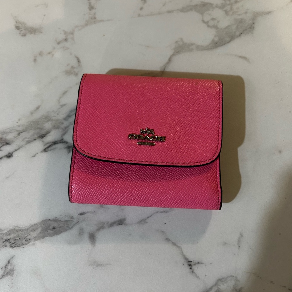 Coach Pink Trifold Wallet